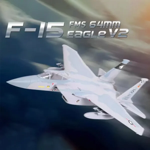 Fms Full Scale Remote Control 64mm Channel Surge Power Simulation F-15 Eagle V2 Fixed Wing Foam Like Real Fighter Model