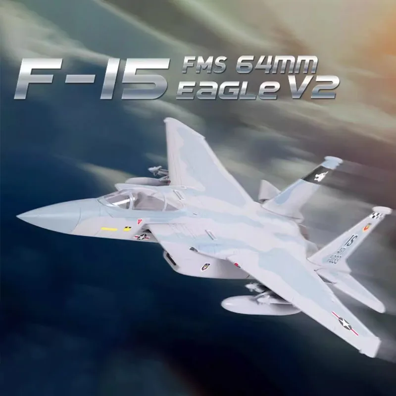 Fms Full Scale Remote Control 64mm Channel Surge Power Simulation F-15 Eagle V2 Fixed Wing Foam Like Real Fighter Model