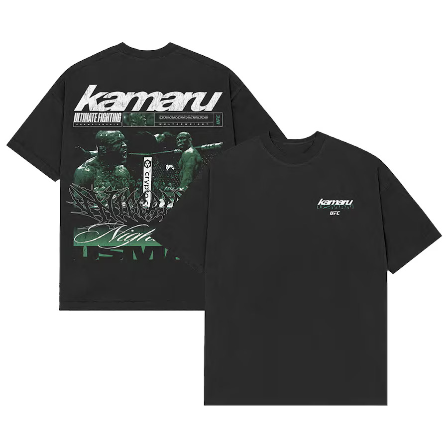 Men's UFC Black Kamaru Usman Staredown T-Shirt (Copy)