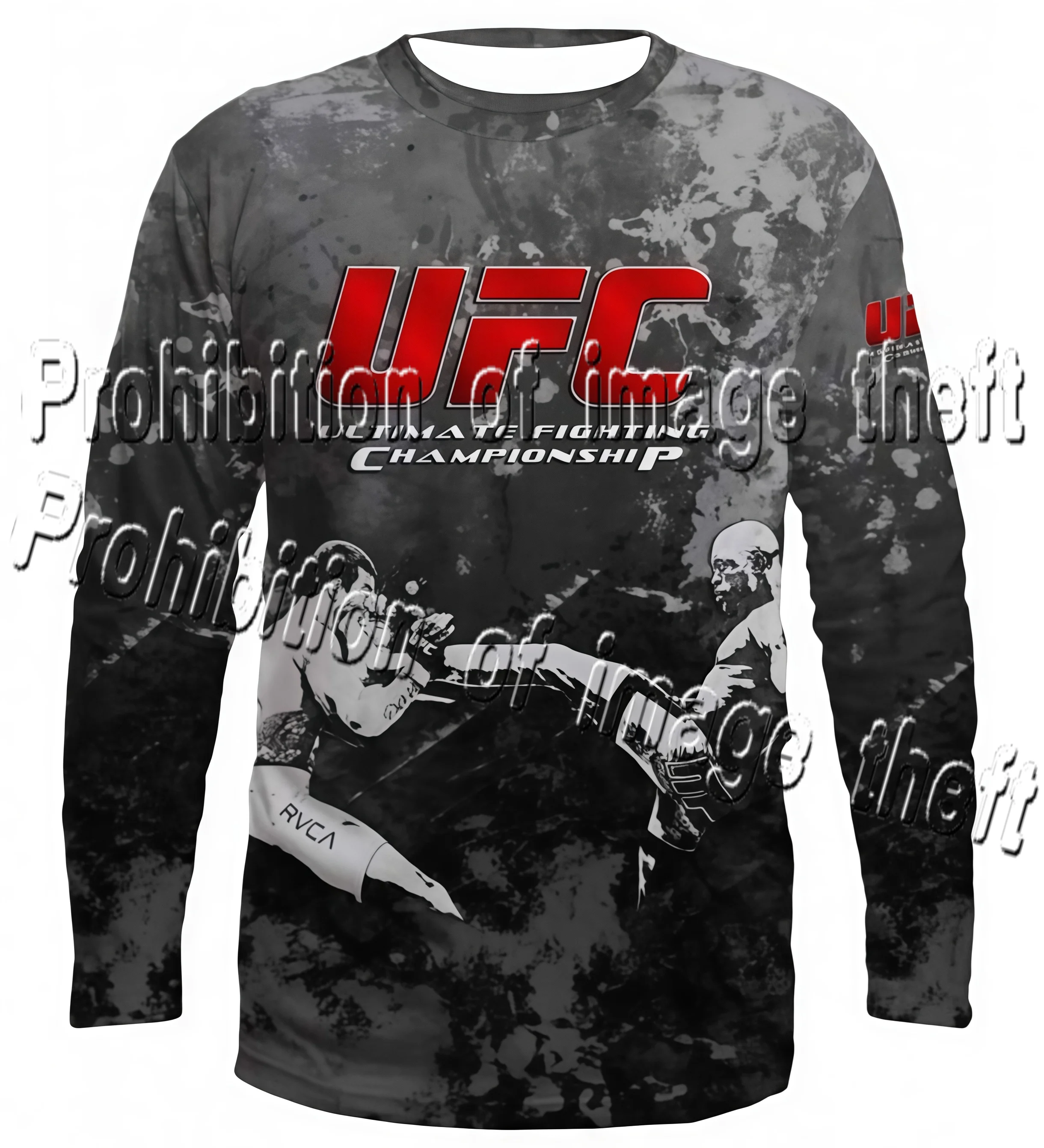 UFC Autumn Winter Hot Selling Slim Fit Long Sleeved Shirt Men's Boxing Fighting Muay Thai Sports Running Long Sleeved T-shirt