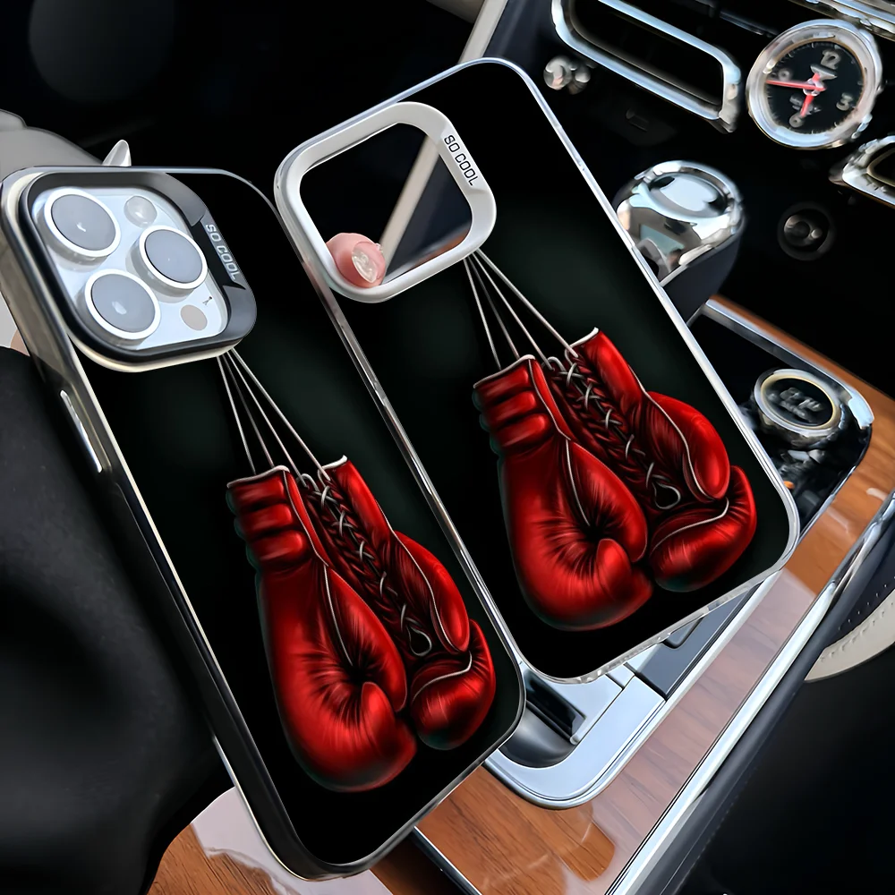 Epc Strong Boxing Gloves Sport Phone Case IMD Phone Case For IPhone 16 15 14 13 12 11 Pro Max Plus Color Silver Cover