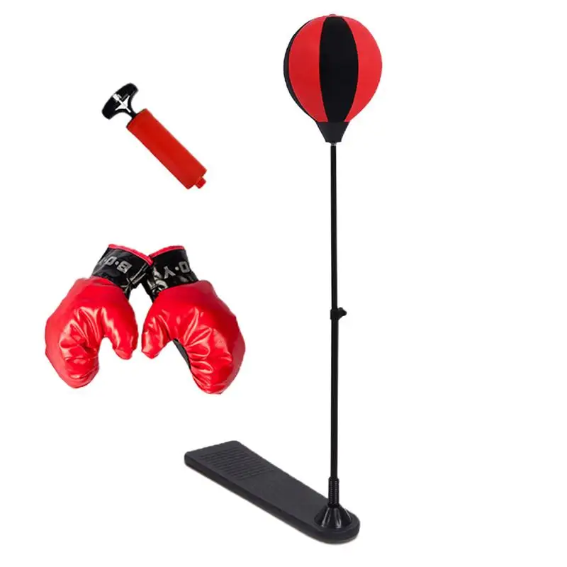 Boxing Bag For Kids Height Adjustable Sports Equipment With Boxing Gloves Sport Toy Boxing Set Standing Boxing Exercise Punch